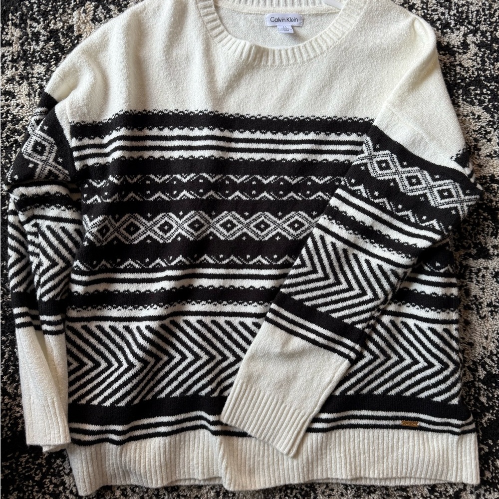 Calvin Klein Black and White Sweater